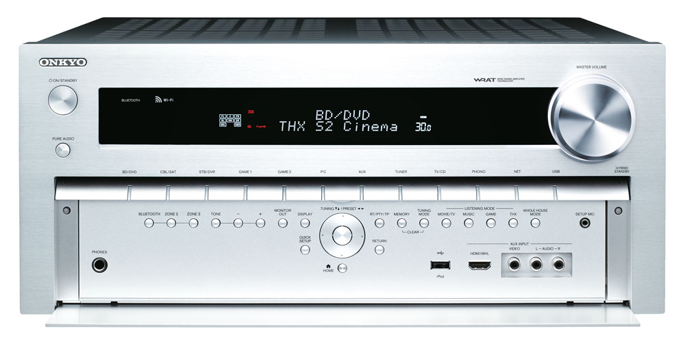 Onkyo TXNR828 leistungsstarker AVReceiver mit 180Watt pro Kanal