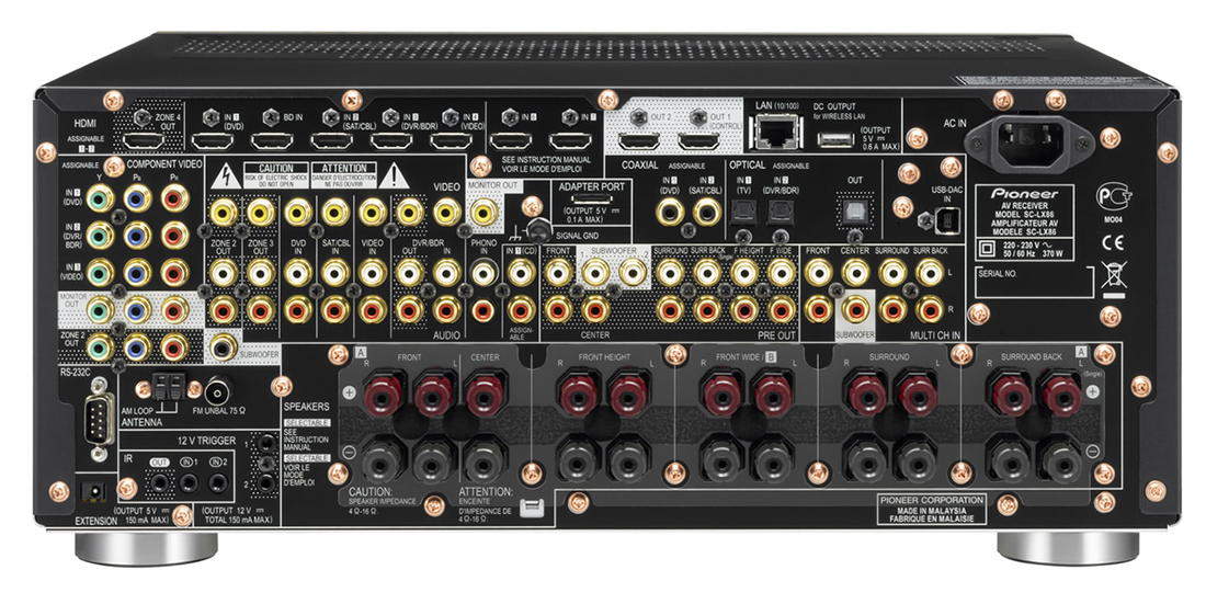 Pioneer SC-LX86, Farbe: silber - HIFI-REGLER 4 channel amp 2 ohm wiring diagram 