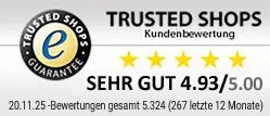 TrustedShops 4.93 von 5.00