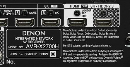 8k-fähige HDMI-Anschlüsse