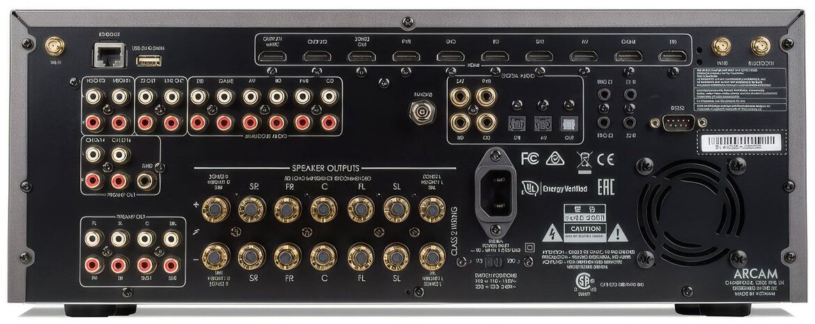 Rückseite des AVReceiver ARCAM AVR31