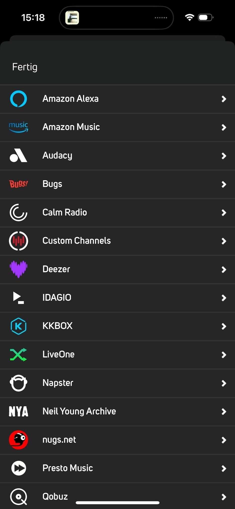 Screenshot BlueOS