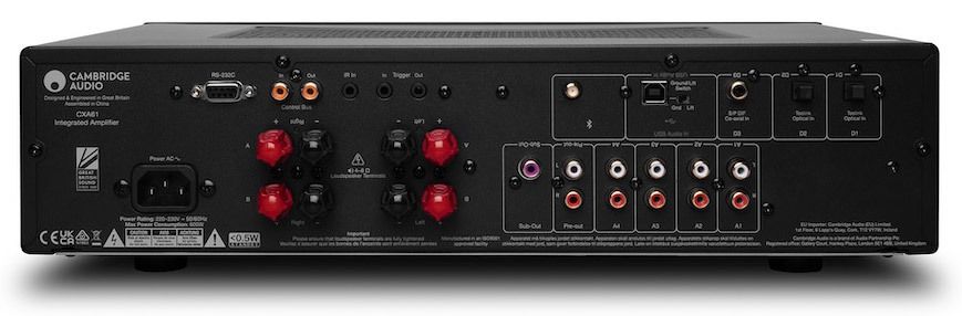 Rückansicht des Cambridge Audio CXA 61