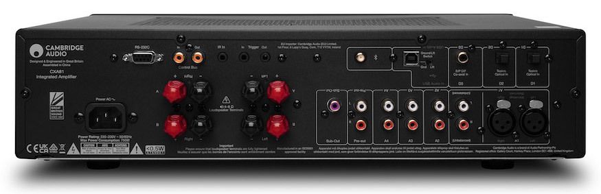 Rückansicht des Cambridge Audio CXA 81