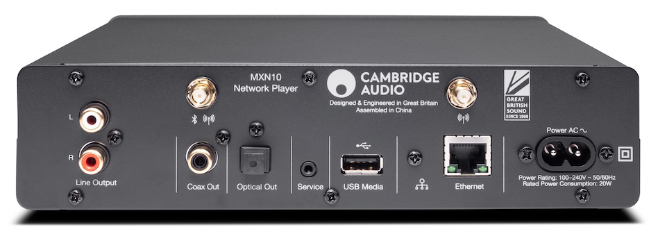 Rückseite des Cambridge Audio MX N10