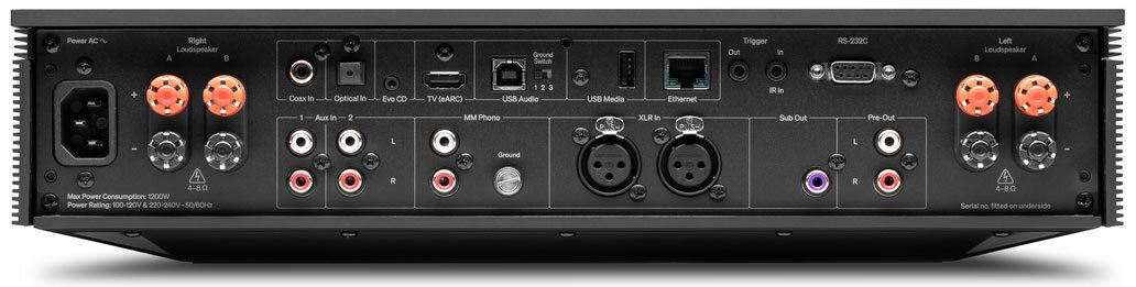 Anschlussfeld des Cambridge Audio EVO300