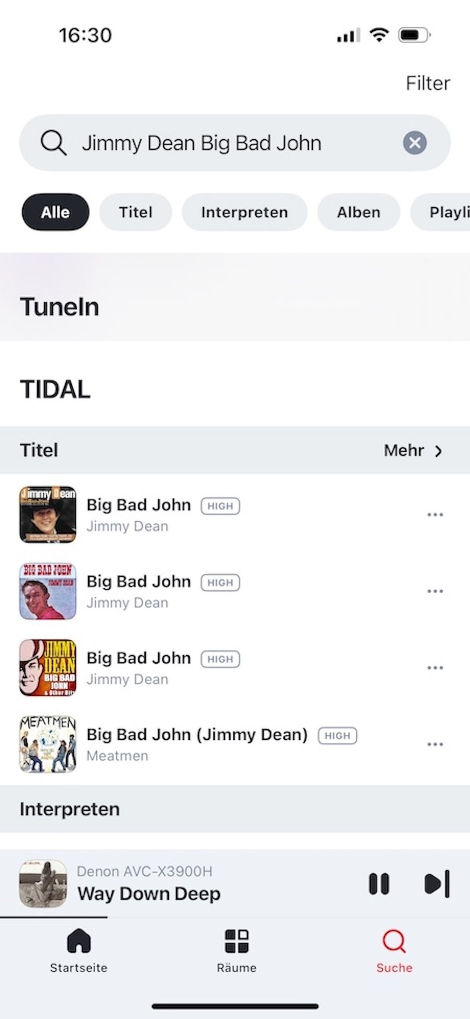 Screenshot HEOS App
