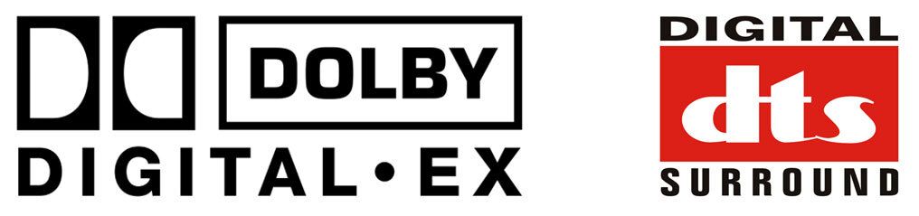 Die Logos von Dolby Digital EX und DTS ES 6.1