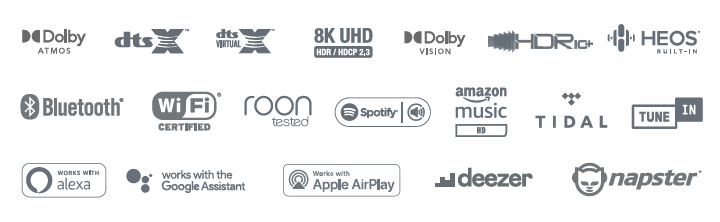 Feature-Logos des DENON AVR-S960H