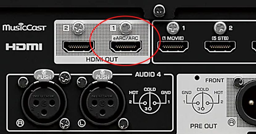 HDMI-Ausgangsbuchse mit eARC und ARC