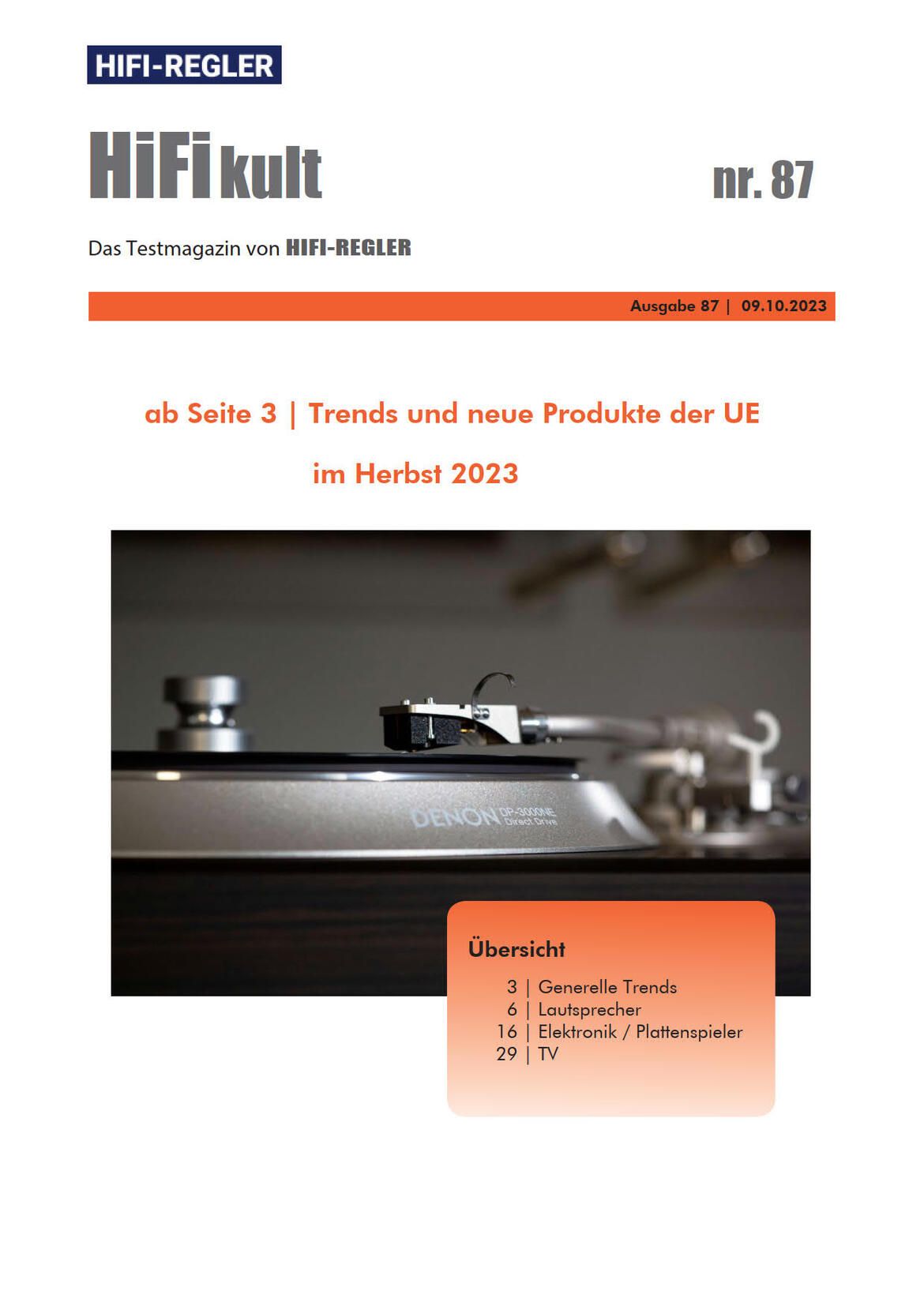 Cover der HiFi kult Nr. 87