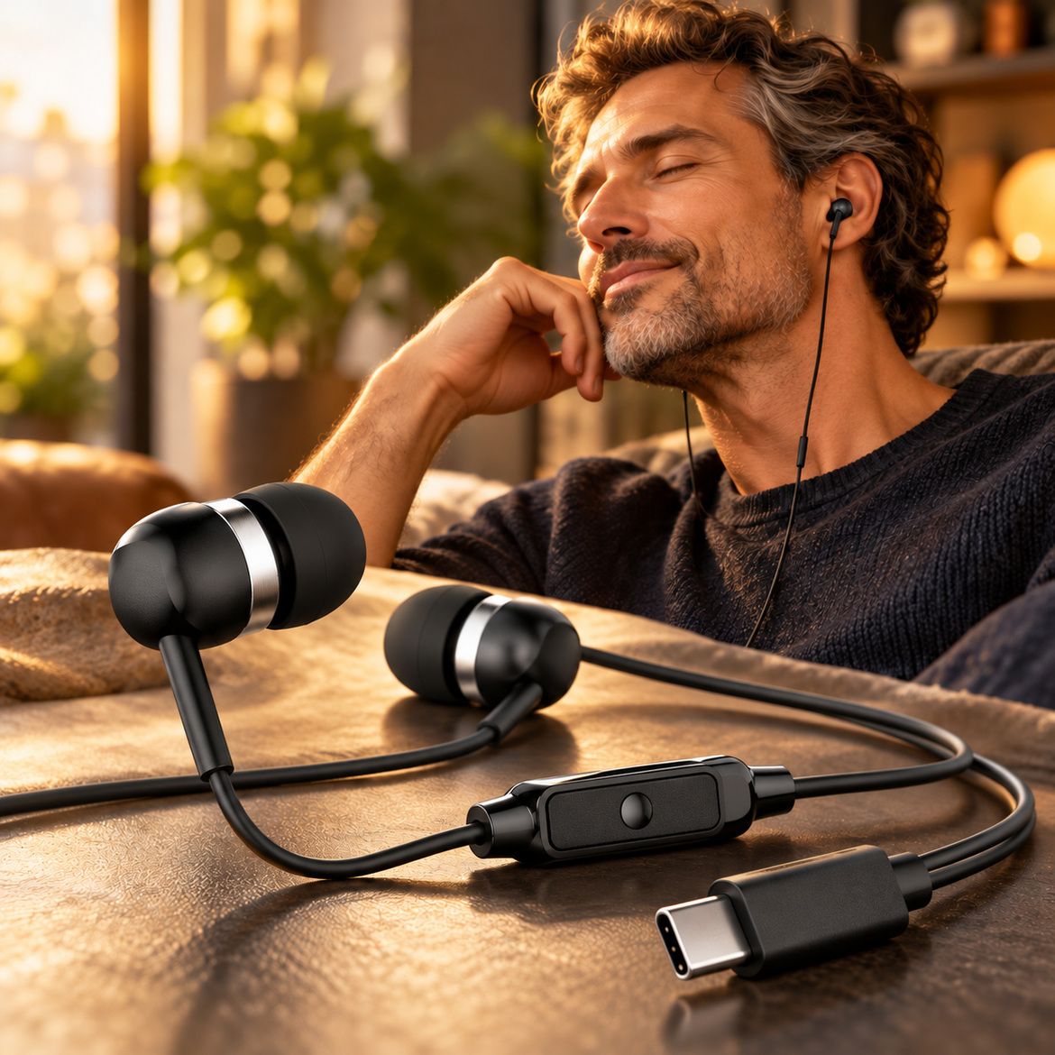 Musikgenuß mit einem  In-Ear-Kopfhörer