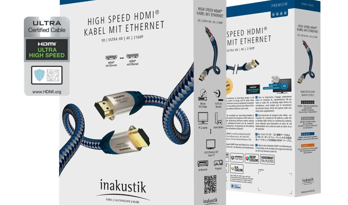 High-Speed-zertifiziertes HDMI-Kabel