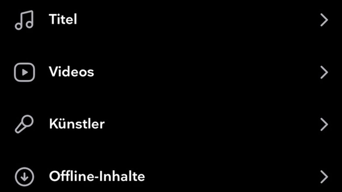 Hier sehen Sie Oberfläche der Tidal App