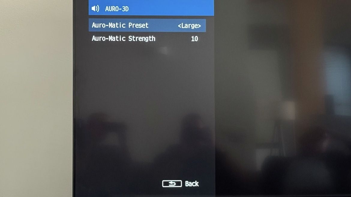 Auro-3D Einstellungen bei der Yamaha True X Surround 90A