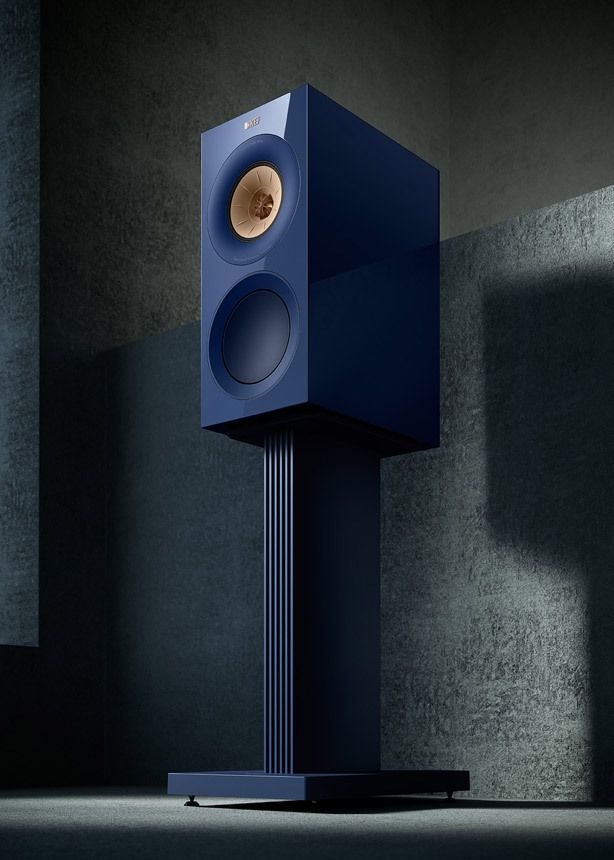 KEF R3 Meta Sonderedition indigo (auf Standfuß)