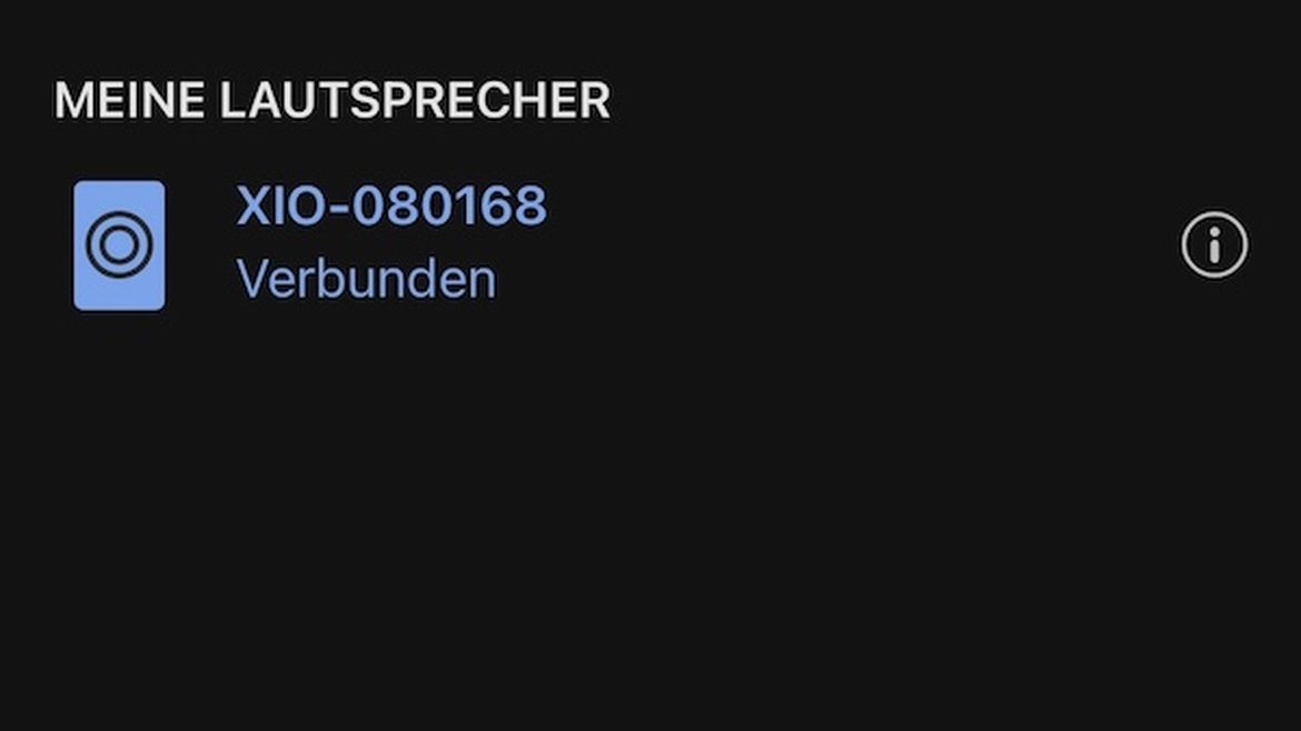 Die XIO Soundbar ist verbunden