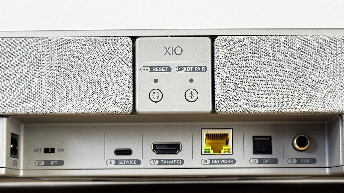 Anschlüsse der XIO Soundbar