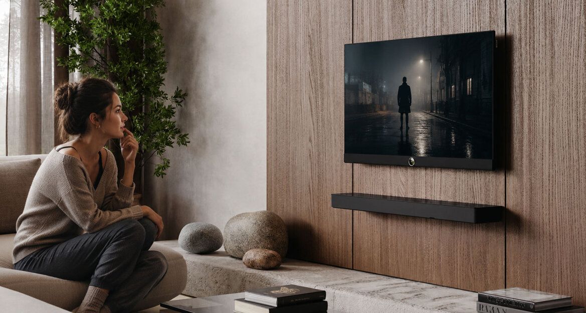 Loewe-Fernseher mit Soundbar