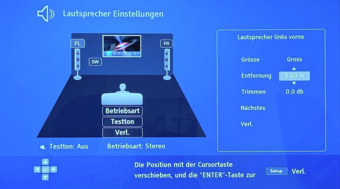 Screenshot Lautsprechereinstellung Magnetar UDP900