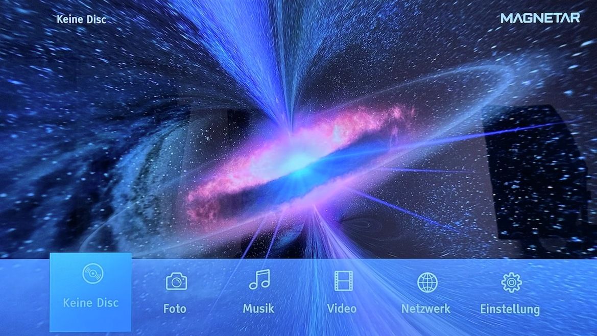Menu-Struktur des Magnetar Blu-Ray-Players