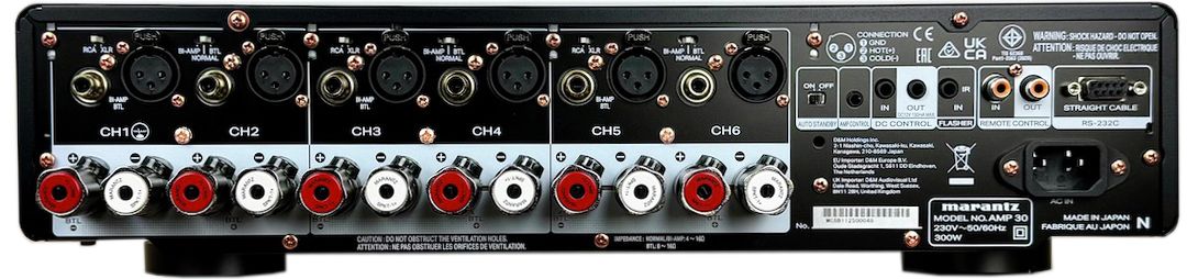 Rückseite des Marantz AMP30