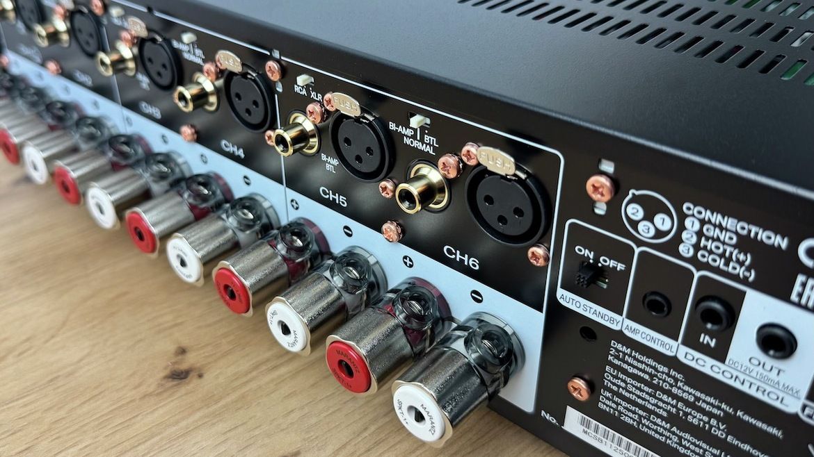 XLR- und Cinch-Schnittstellen am Marantz AMP30