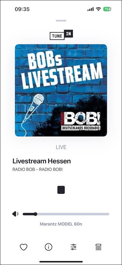 Screenshot Marantz App: TuneIn
