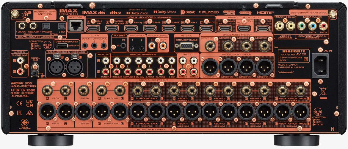 Umfassende Anschlussbestückung des AV 20