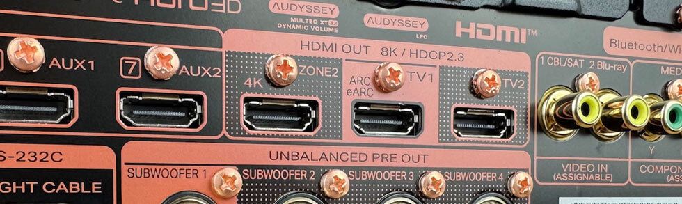 HDMI-Anschlüsse am Marantz AV20