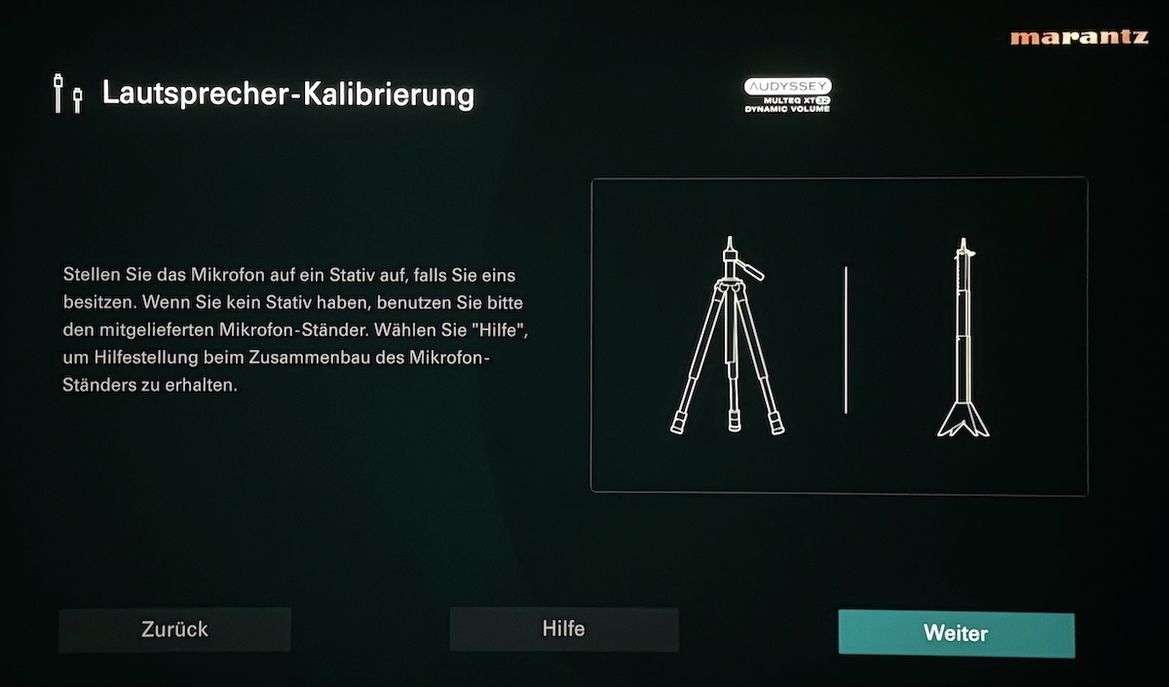 Screenshot Lautsprecher-Kalibrierung