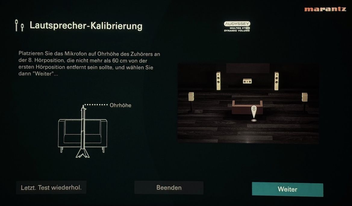 Positionierung des Mikrofons