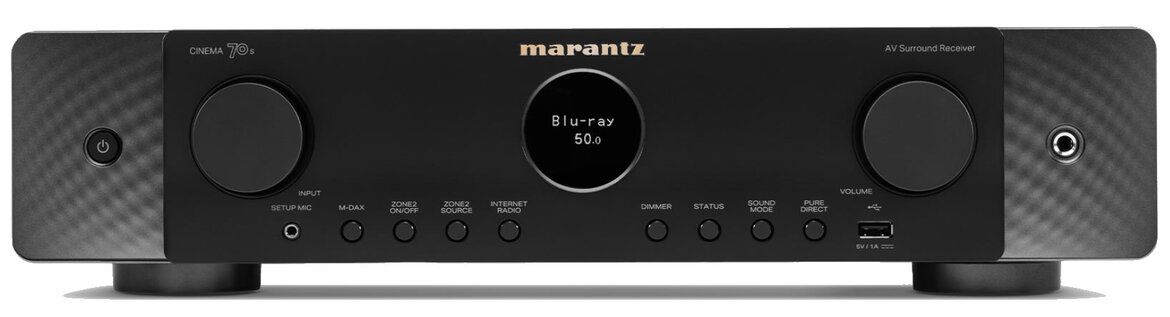 Der Slim-Line AV-Receiver Marantz Cinema 70s in schwarz