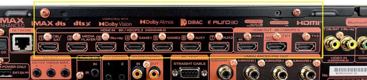 HDMI-Schnittstellen am Marantz AV20