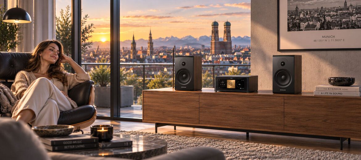 Streaming-Verstärker NAD M10 V3 mit Regallautsprechern Dynaudio Emit 20
