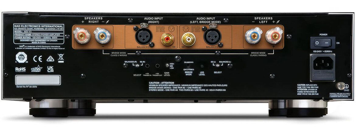 Digitale Stereo-Endstufe NAD M23 V2 (Anschlüsse)