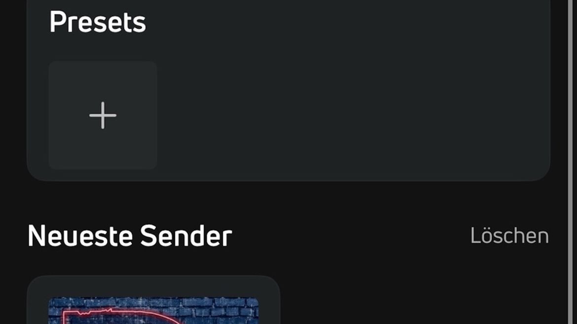 Home-Bildschirm des NAD M10 V3