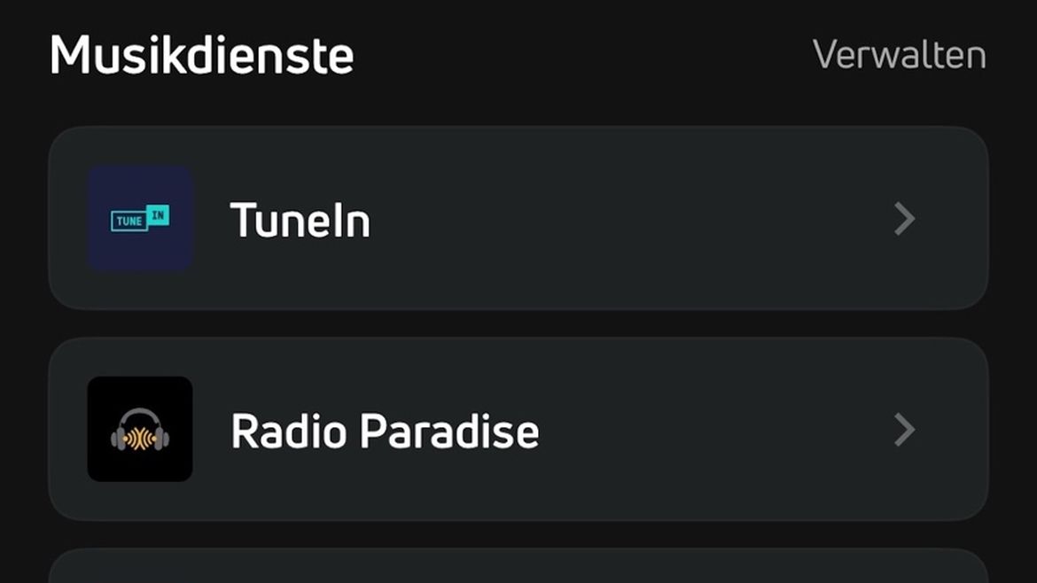 Musik-Quellen des NAD M10 V3