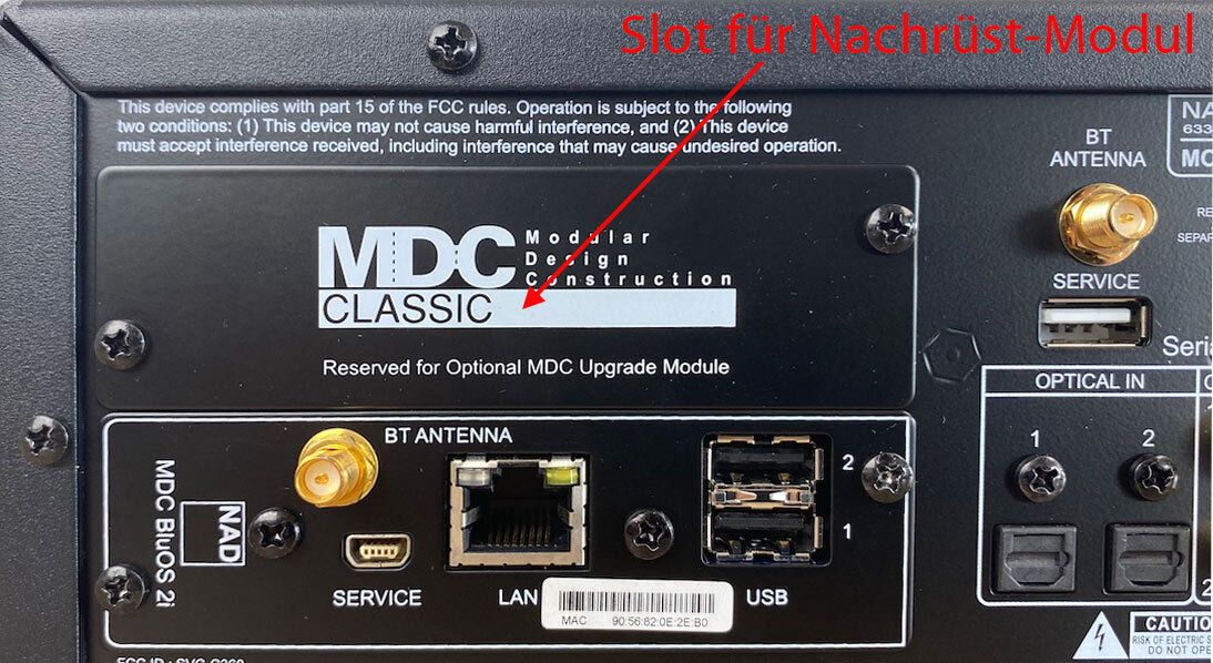 Slot für Nachrüst-Einbau-Modul