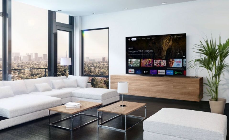 LCD-TV in modernem Ambiente
