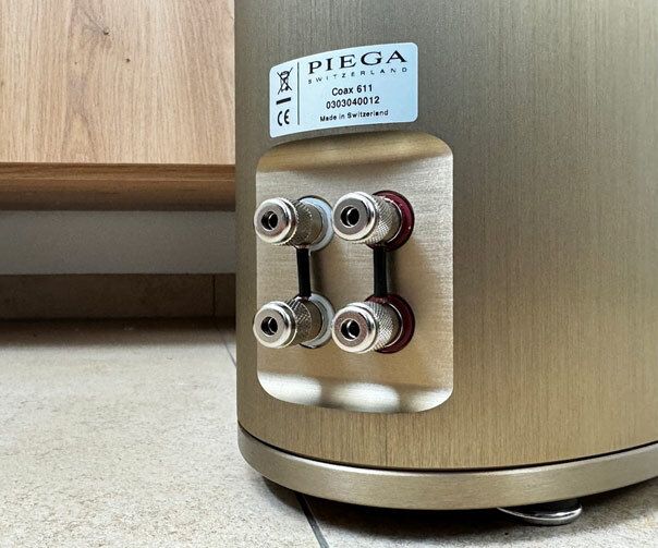 Lautsprecherterminals der Piega Coax 611