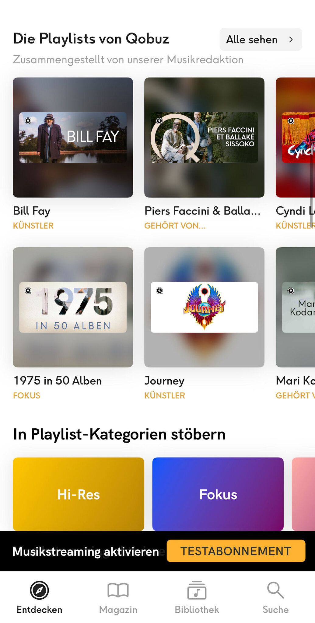 Screenshot Qobuz Playlist