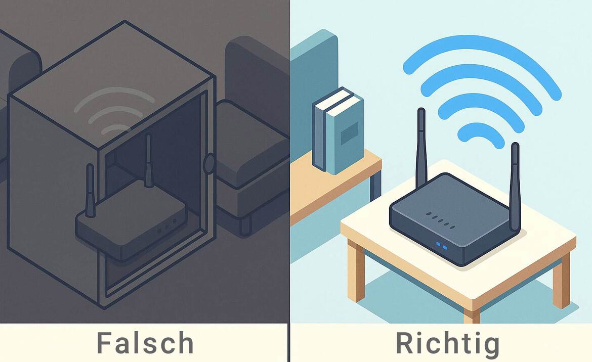 Richtige Routerplatzierung