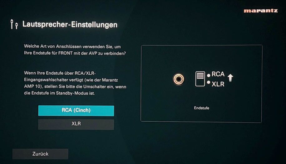 Sreenshot Lautsprecher-Einstellungen