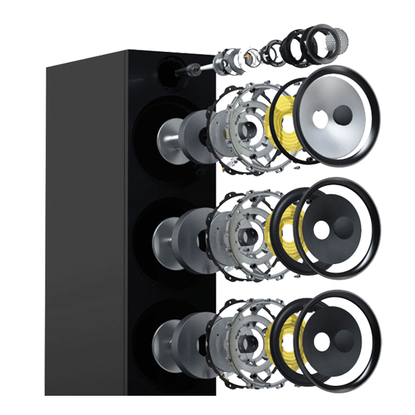Abbildung der Chassis-Bestückung der B&amp;W 603 S2