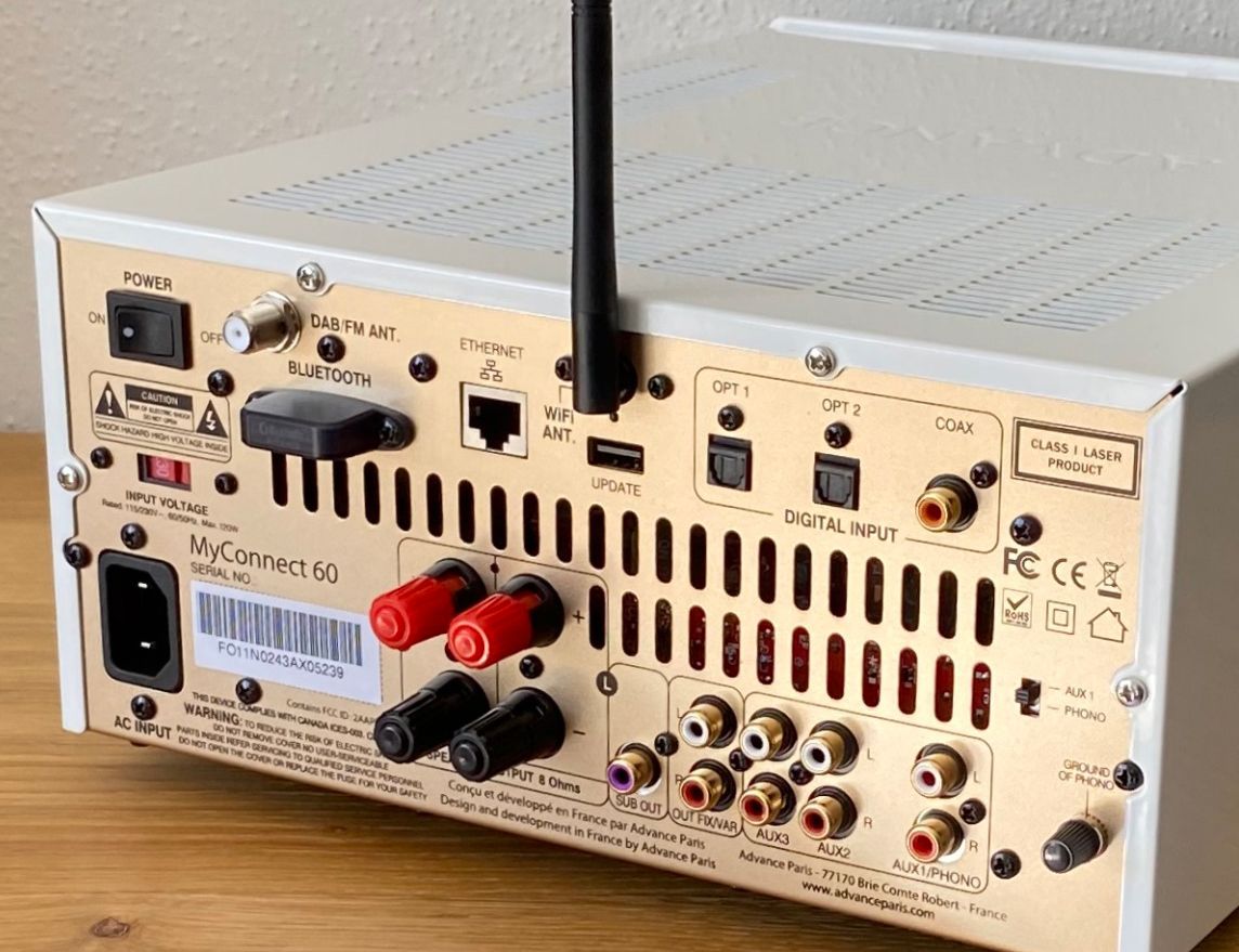 Anschlüsse des Advance Paris MyConnect 60
