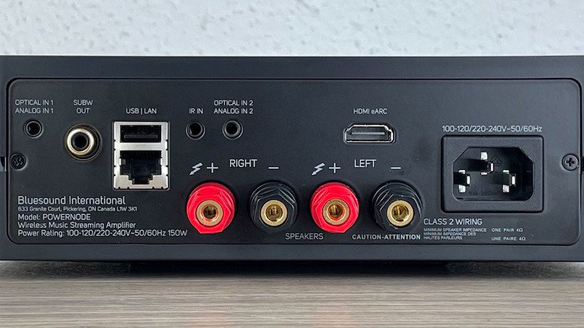 Bluesound Powernode N330 - Anschlussübersicht