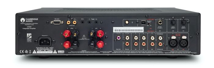 Rückansicht des Cambridge Audio CXA 81 Verstärkers