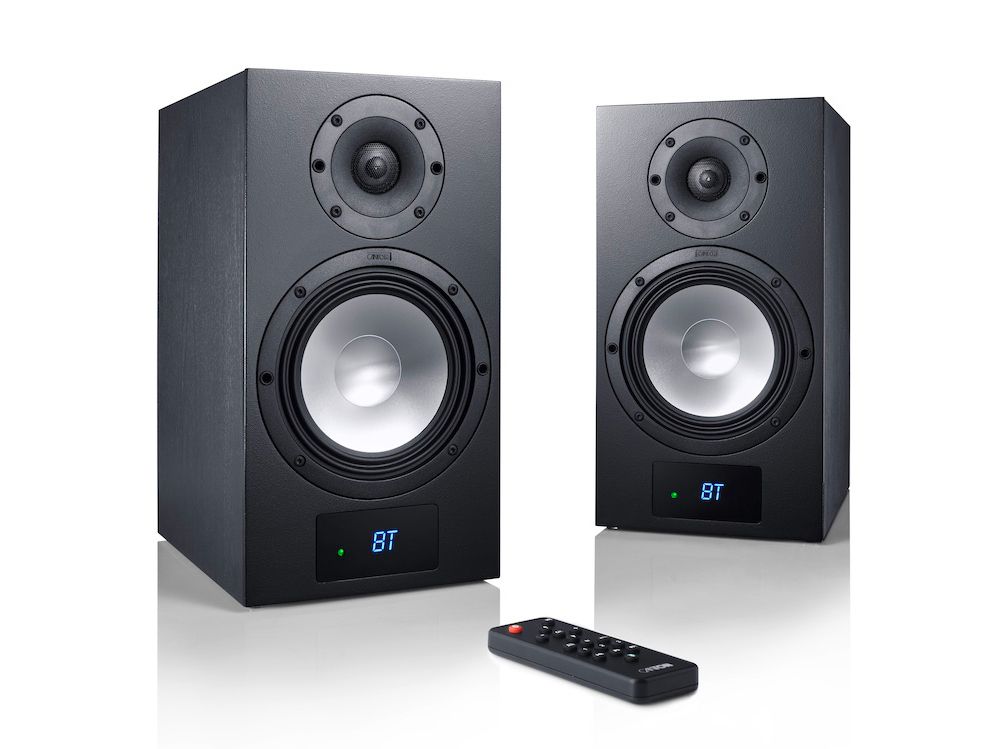 Canton Smart GLE 3 in schwarz Stereo-Paar mit Fernbedienung