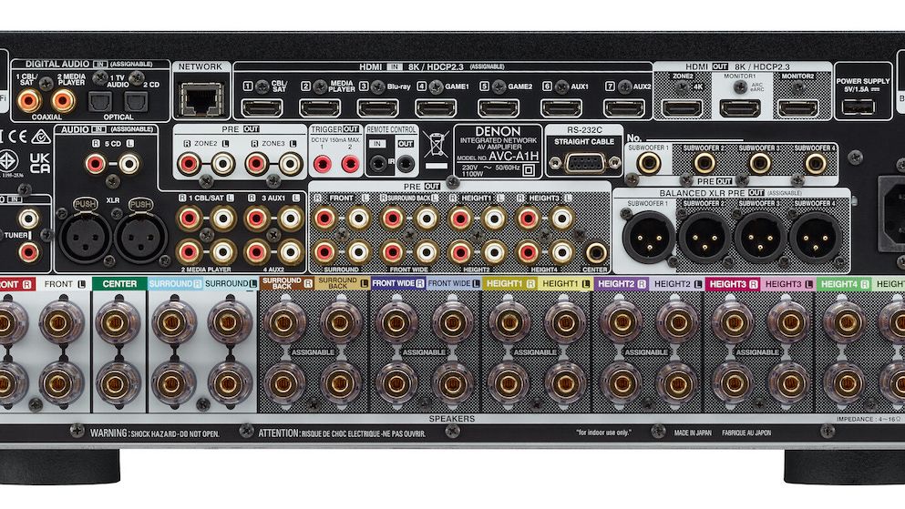 Denon AVC-A1H Rückseite